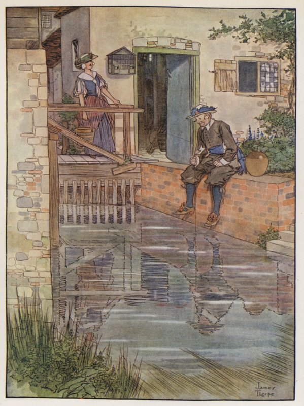 Ilustracja do The Compleat Angler autorstwa Izaaka Waltona autorstwa James Thorpe