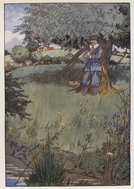Ilustracja do The Compleat Angler autorstwa Izaaka Waltona autorstwa James Thorpe