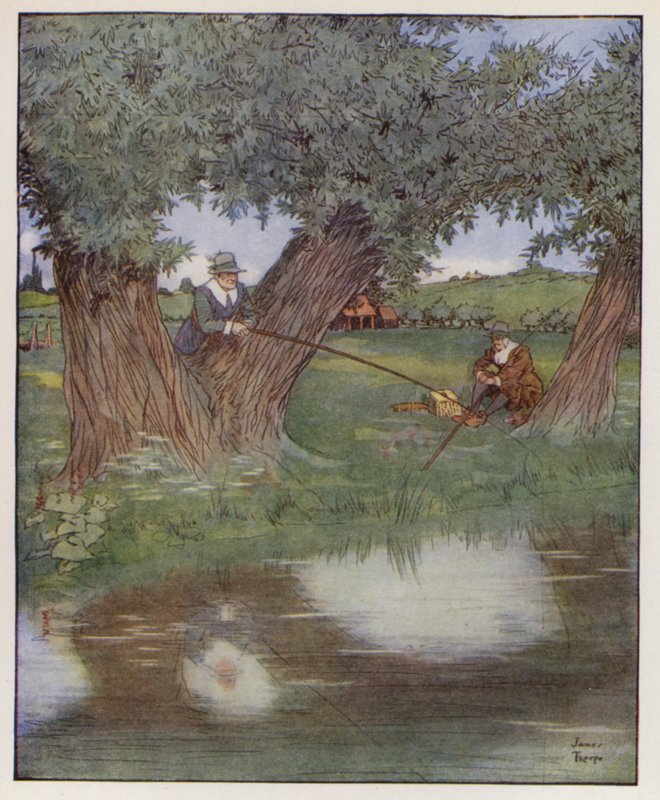 Ilustracja do The Compleat Angler autorstwa Izaaka Waltona autorstwa James Thorpe