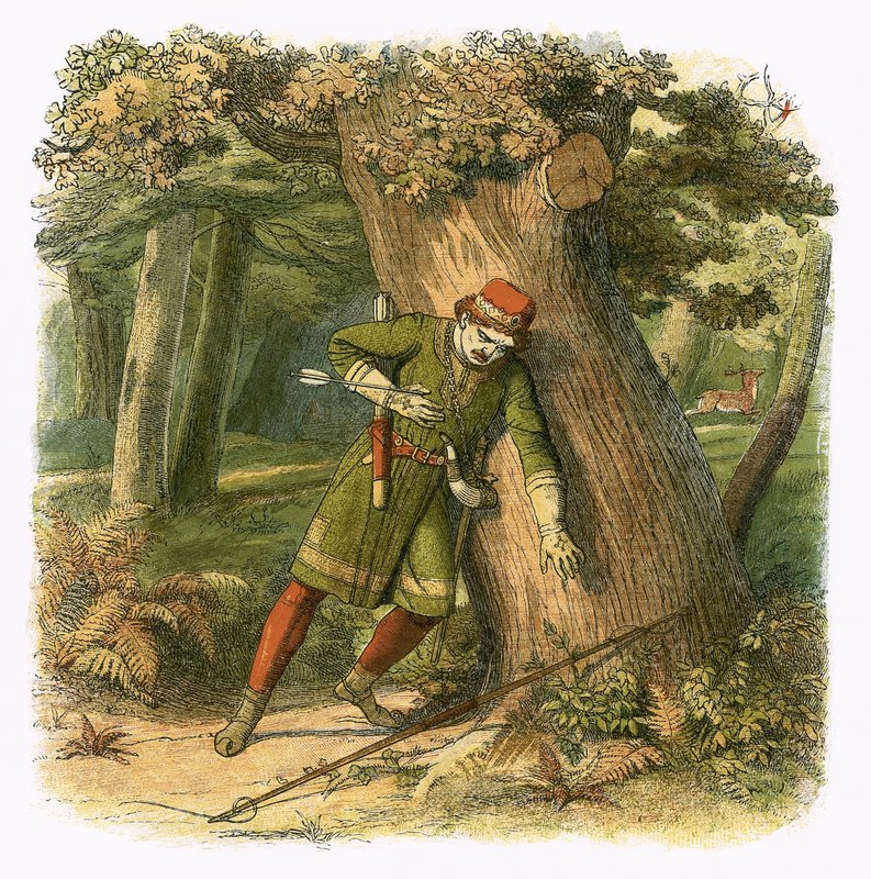 Śmierć Wilhelma Czerwonego, czyli Rufusa autorstwa James William Edmund Doyle