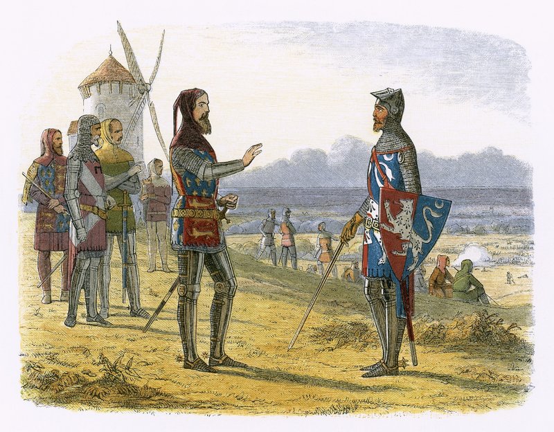 Edward odmawia pomocy swojemu synowi w Crecy autorstwa James William Edmund Doyle
