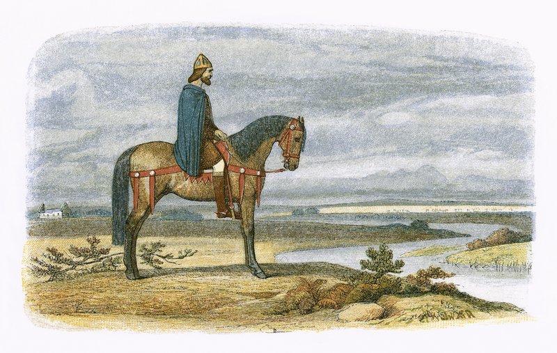Król Alfred planuje schwytanie floty duńskiej autorstwa James William Edmund Doyle