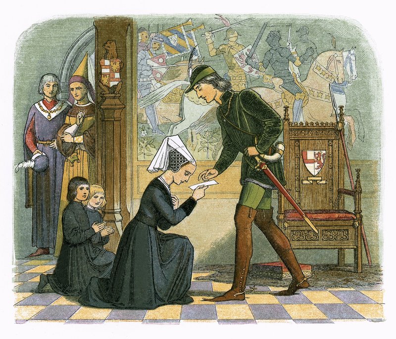 Król Edward IV i pani Elżbieta Grey autorstwa James William Edmund Doyle