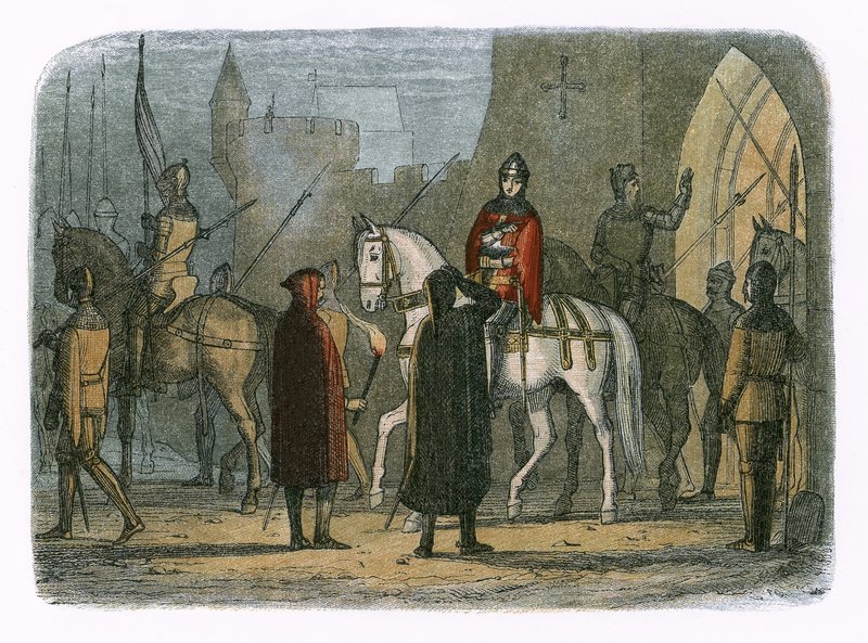 Król Henryk V maszeruje przeciwko Lollardom autorstwa James William Edmund Doyle