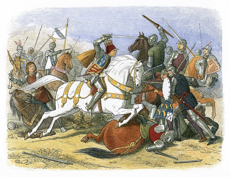 Król Ryszard III na polu Bosworth autorstwa James William Edmund Doyle