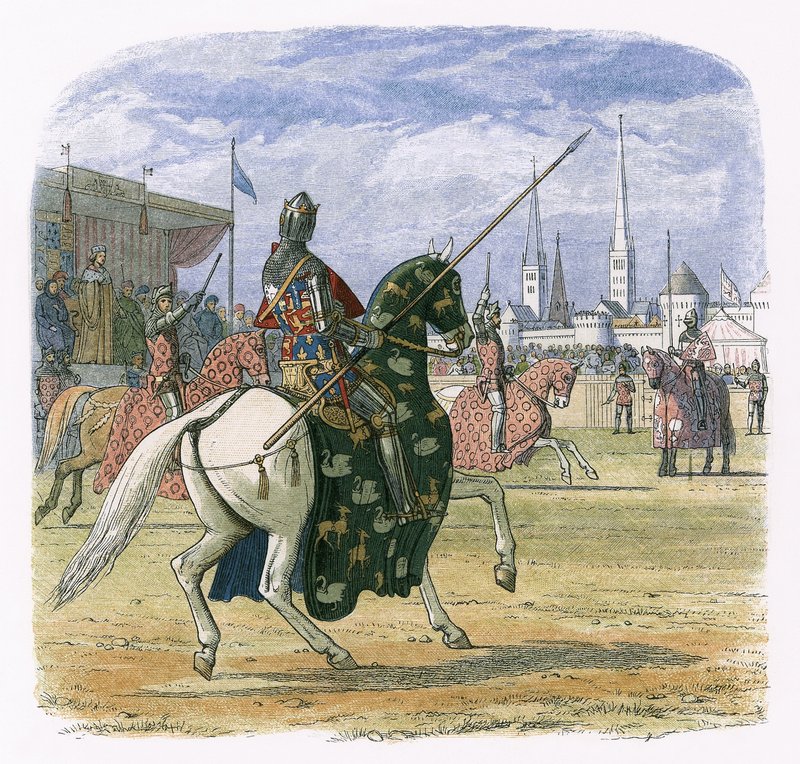 Król Ryszard II zatrzymuje pojedynek Hereford i Norfolk autorstwa James William Edmund Doyle