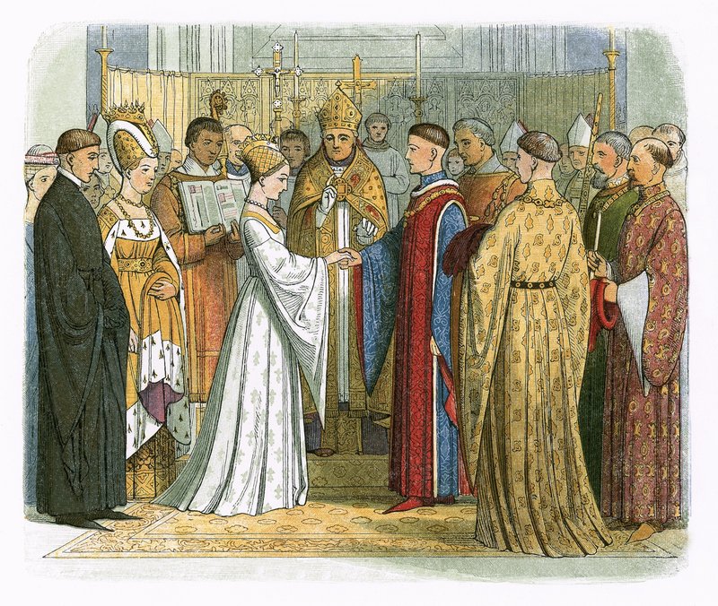 Małżeństwo króla Henryka V i Katarzyny z Francji autorstwa James William Edmund Doyle
