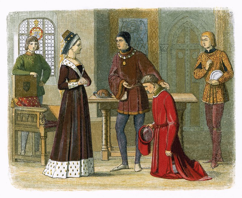 Hrabia Warwick poddaje się królowej Margaret autorstwa James William Edmund Doyle