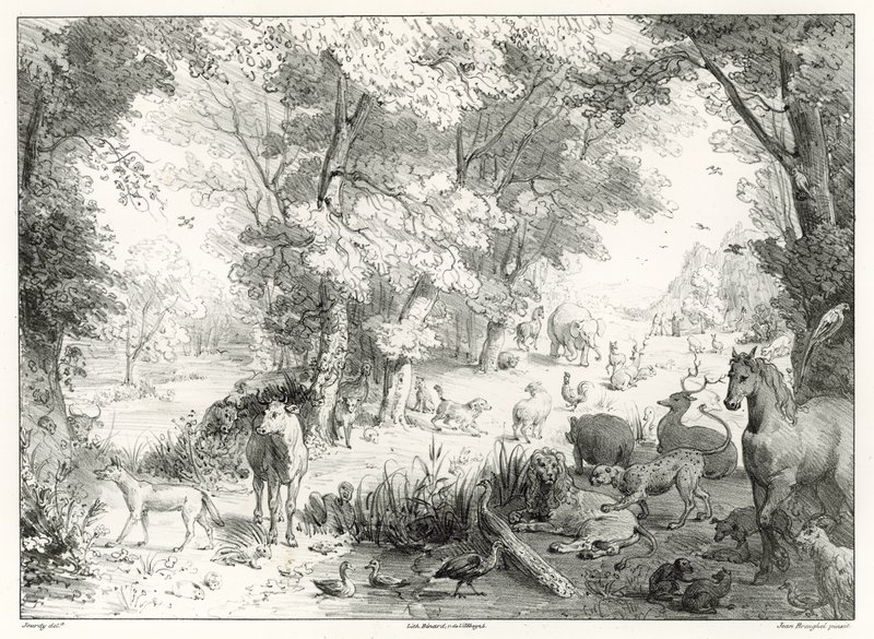 Ziemia: ziemski raj autorstwa Jan the Elder Brueghel