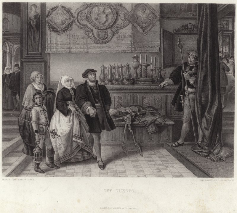 Goście autorstwa Jan August Hendrik Leys