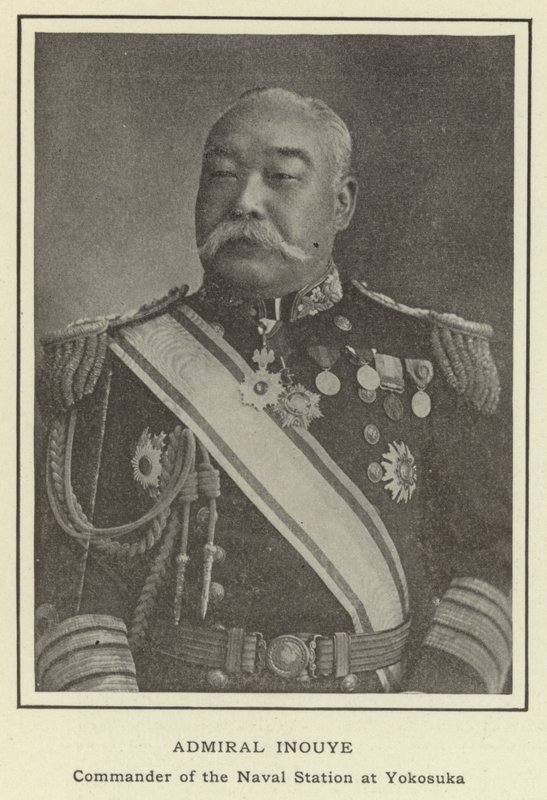 Admirał Inouye, dowódca Stacji Morskiej w Yokosuka autorstwa Japanese Photographer