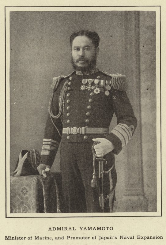 Admirał Yamamoto, minister marynarki i promotor ekspansji japońskiej marynarki wojennej autorstwa Japanese Photographer