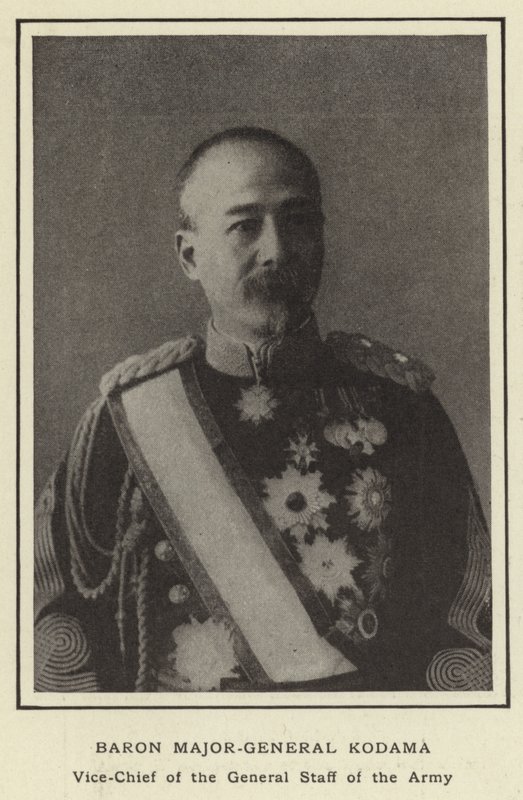 Baron generał-major Kodama, wiceszef Sztabu Generalnego Armii autorstwa Japanese Photographer