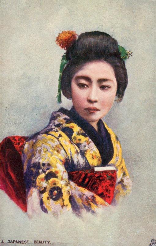 Piękna Japonka (kolorowe zdjęcie) autorstwa Japanese Photographer