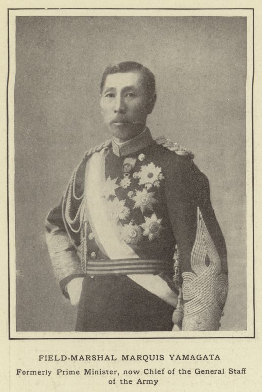 Feldmarszałek markiz Yamagata, były premier, obecnie szef Sztabu Generalnego Armii autorstwa Japanese Photographer