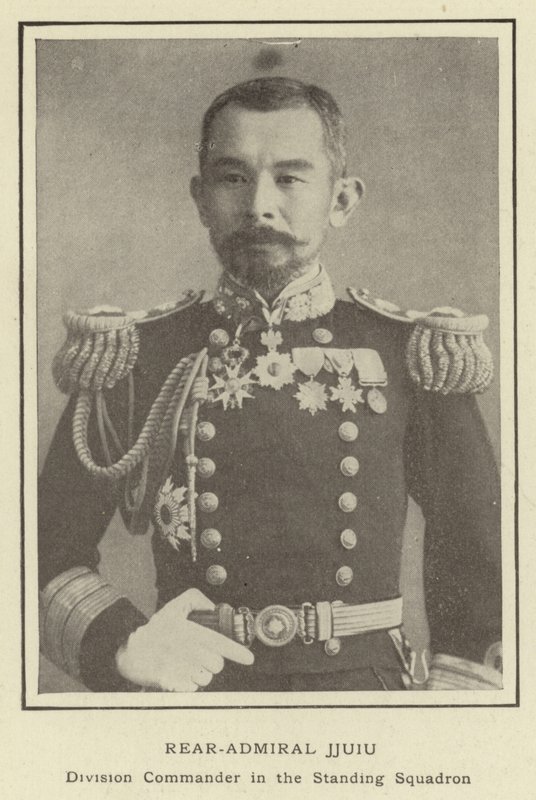 Kontradmirał Jjuiu, dowódca dywizji w eskadrze stałej autorstwa Japanese Photographer