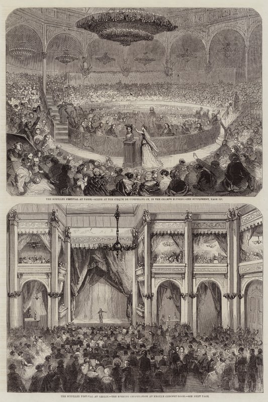 Grawerowanie Festiwalu Schillera autorstwa Jean Adolphe Beauce