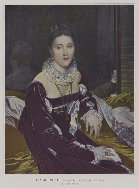 Portret Madame de Senonnes autorstwa Jean Auguste Dominique (after) Ingres