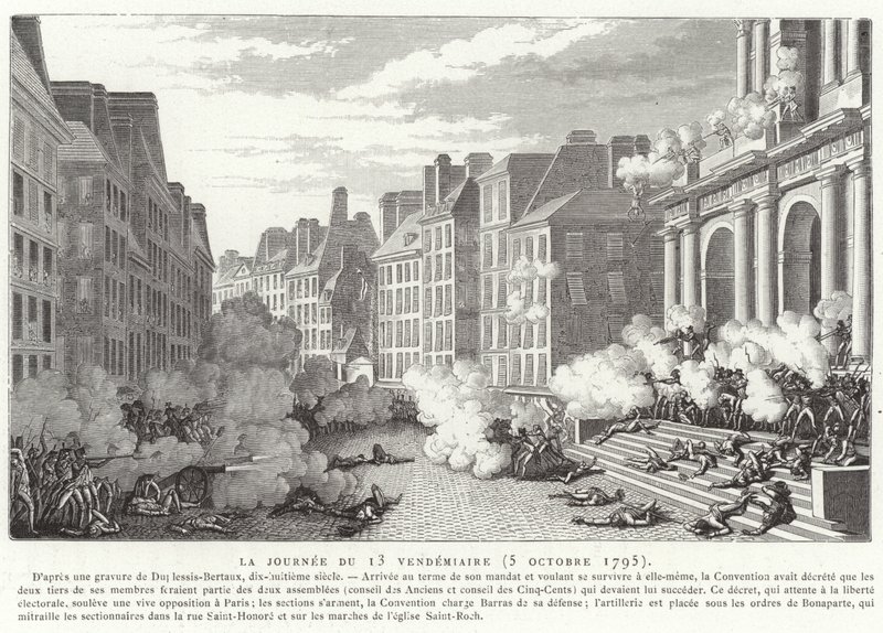 Dzień 13 Vendemaire (5 października 1795) autorstwa Jean Duplessis Bertaux