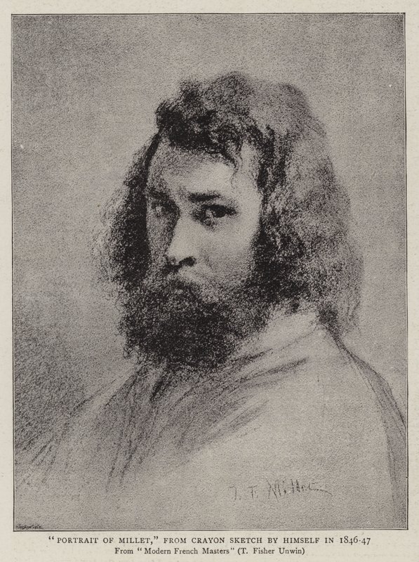 Portret prosa z samego szkicu kredkowego w latach 1846-47 autorstwa Jean Francois I Millet