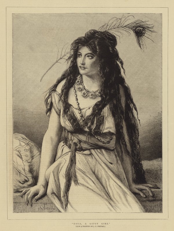 Rosa, cygańska dziewczyna autorstwa Jean Francois Portaels