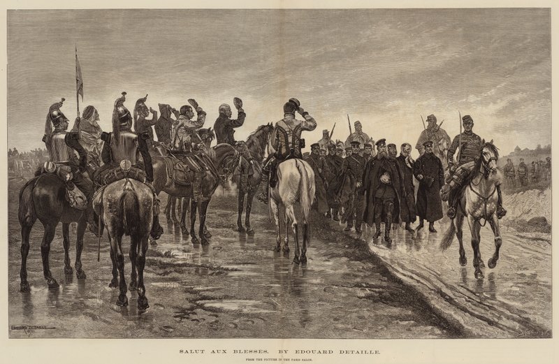 Witajcie rannym autorstwa Jean Baptiste Edouard Detaille