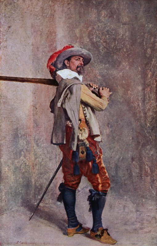 Muszkieter z czasów Ludwika XIII Francji autorstwa Jean Louis Ernest (after) Meissonier