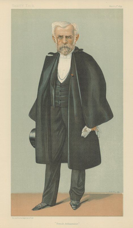 Baron Chaudron de Courcel (Color Litho) autorstwa Jean Baptiste (after) Guth