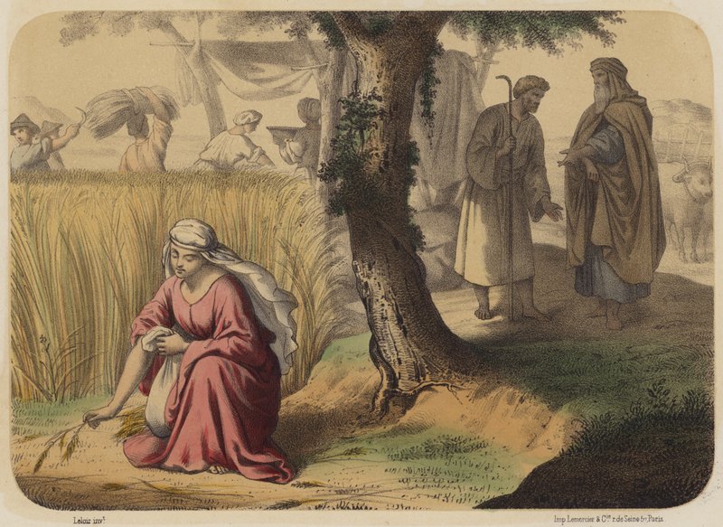 Ruth na polu Booz autorstwa Jean Baptiste Auguste Leloir