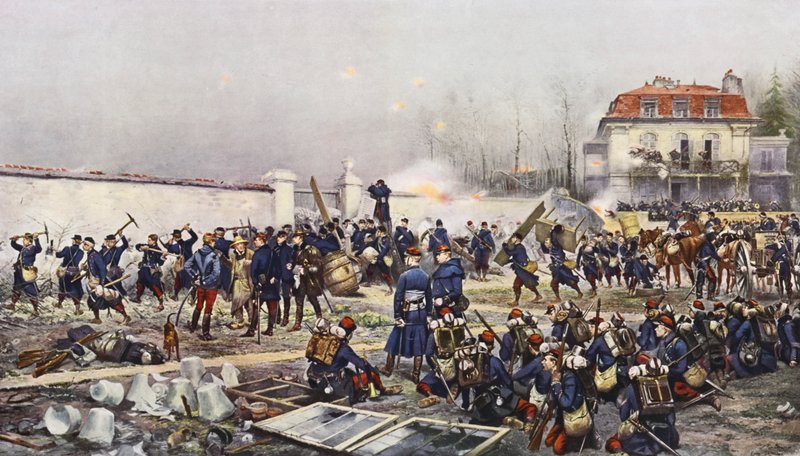 Obrona Champigny autorstwa Jean Baptiste Edouard Detaille
