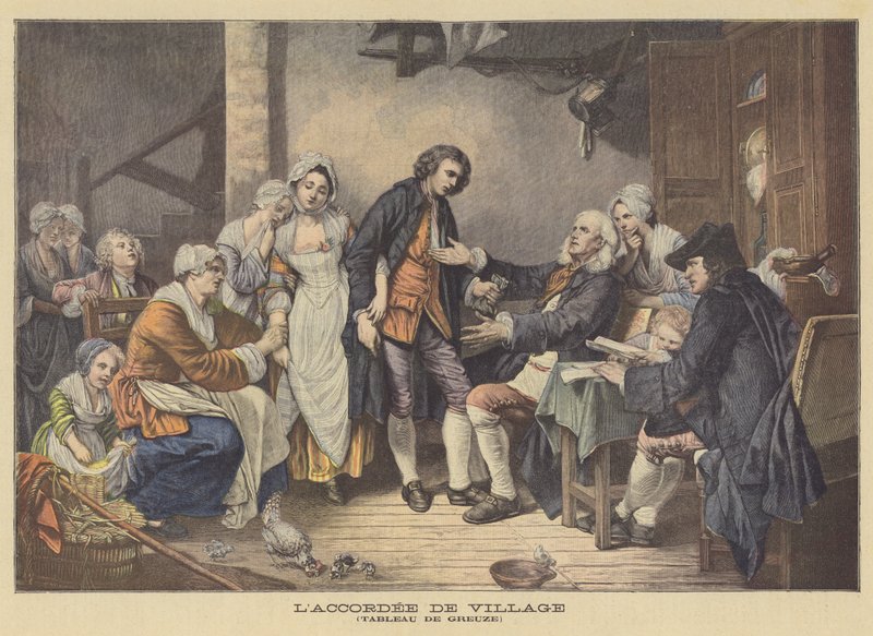 Porozumienie Wioski autorstwa Jean Baptiste Greuze