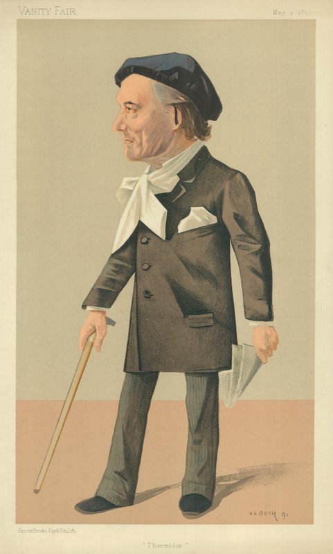 M Victorien Sardou, Thermidor, 2 maja 1890, komiks Vanity Fair autorstwa Jean Baptiste Guth