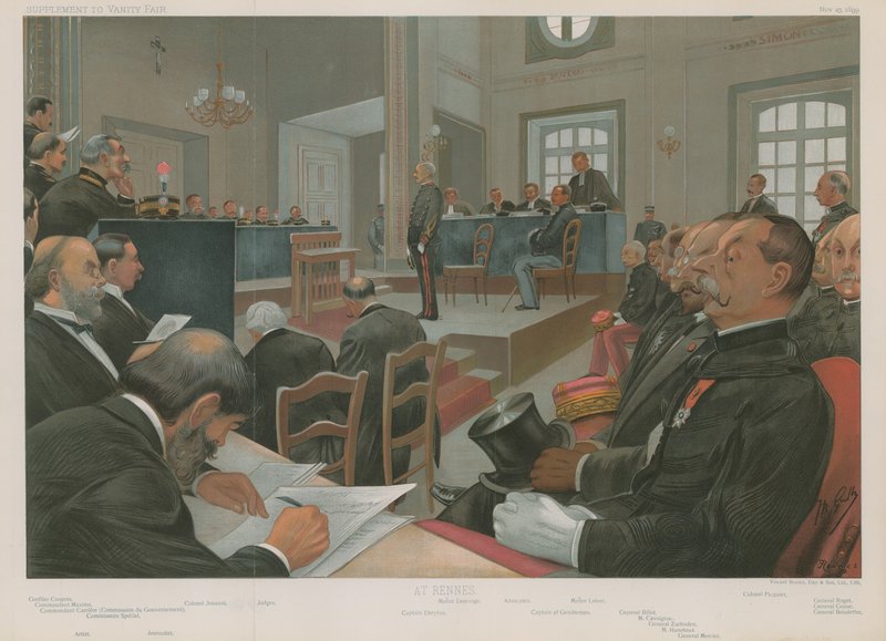 Proces Dreyfusa autorstwa Jean Baptiste Guth