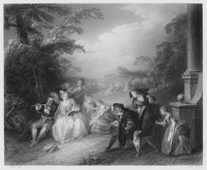 Flecista autorstwa Jean Baptiste Joseph after Pater