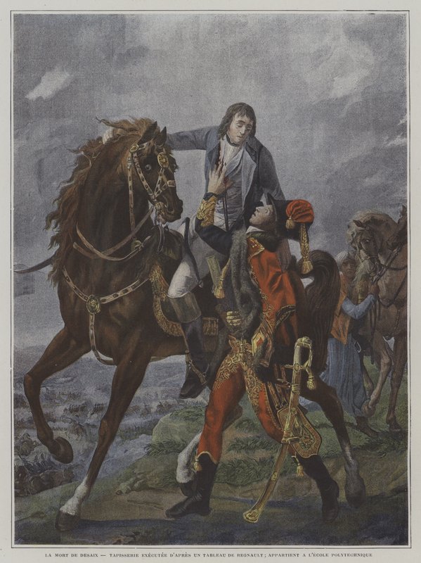 Śmierć generała Desaix w bitwie pod Marengo, 1800 autorstwa Jean Baptiste Regnault