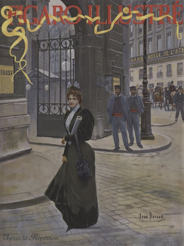 Apres la Repetition (Po próbie). Okładka Le Figaro Illustre, kwiecień 1896 autorstwa Jean Beraud