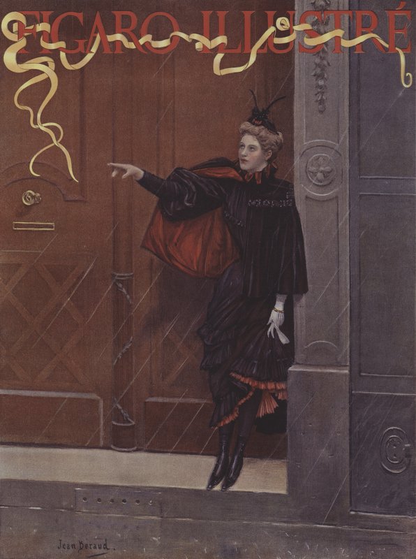 Pleut-il? (Czy pada deszcz?). Okładka Le Figaro Illustre, listopad 1893 autorstwa Jean Beraud