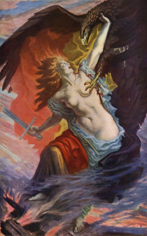 Belgium Indomitable (kolorowa litografia) autorstwa Jean Delville
