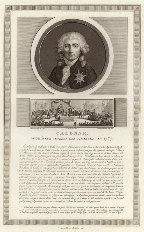 Portret Karola Aleksandra, wicehrabiego Calonne autorstwa Jean Duplessi Bertaux