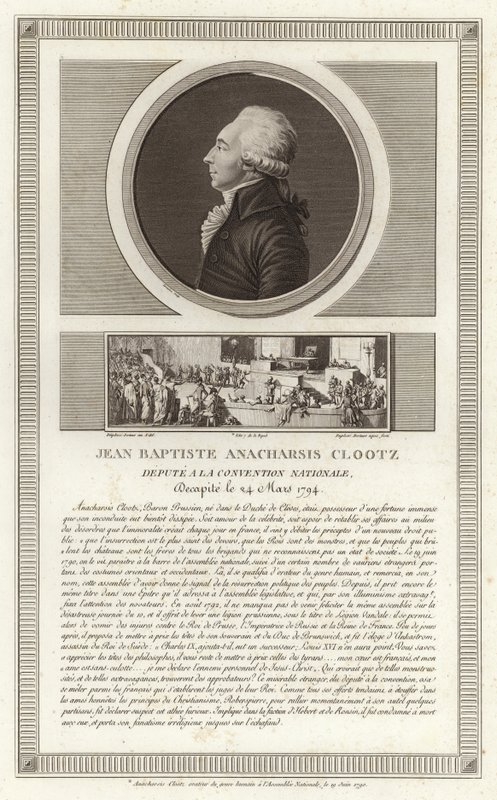 Portret Jean-Baptiste du Val-de-Grace, barona de Cloots autorstwa Jean Duplessi Bertaux