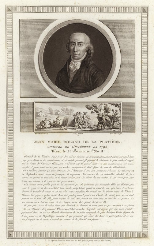 Portret Jeana-Marie Rolanda, wicehrabiego de la Platiere autorstwa Jean Duplessi Bertaux