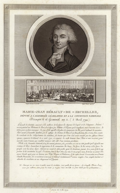 Portret Marie-Jeana Heraulta de Sechelles autorstwa Jean Duplessi Bertaux