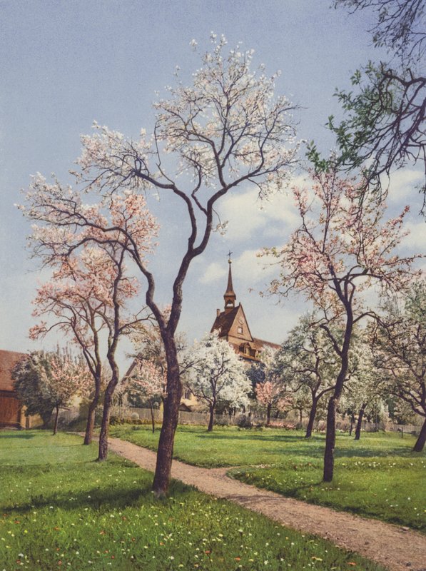Szwajcaria: St Chrischona koło Bazylei (kolorowe zdjęcie) autorstwa Jean Gaberell