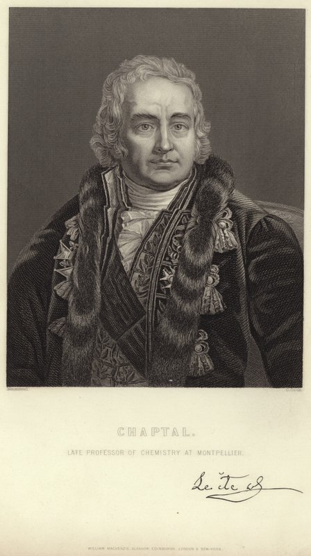 Portret Jean-Antoine Chaptala autorstwa Jean Jacques Francois Monanteuil