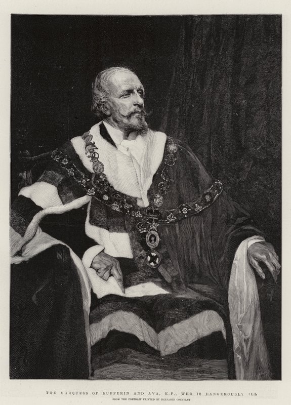 Markiz Dufferin i Ava, KP, która jest niebezpiecznie chora autorstwa Jean Joseph Benjamin Constant