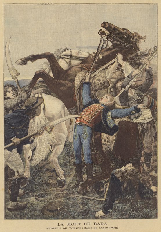 Śmierć Bara autorstwa Jean Joseph Weerts