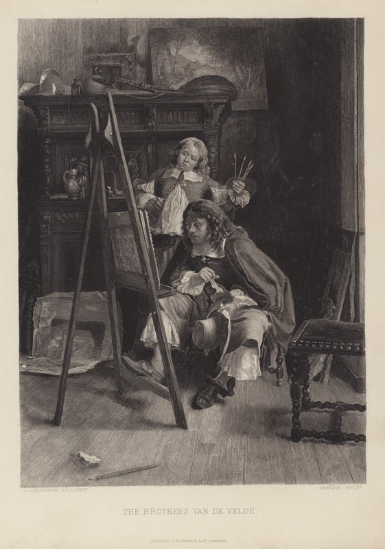 Bracia Van de Velde (grafika) autorstwa Jean Louis Ernest (after) Meissonier