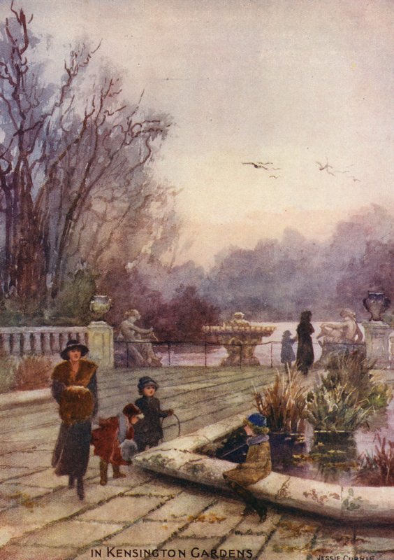 W ogrodach Kensington (druk kolorowy) autorstwa Jessie Currie
