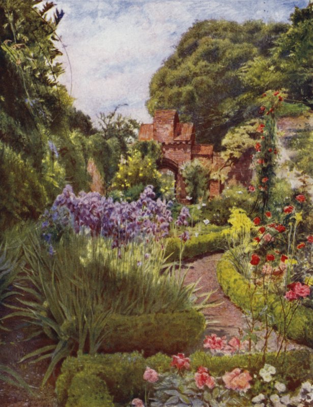 Fulham, brama między Walled Garden a Grounds (kolor lito) autorstwa Jessie MacGregor