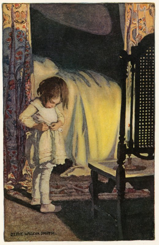 Łóżko w lecie (kolor lito) autorstwa Jessie Willcox Smith
